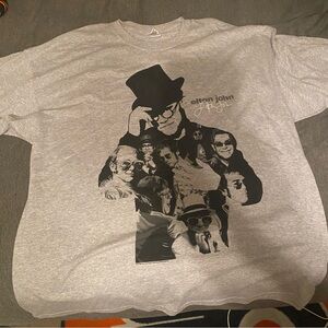 Elton John 2011 Through The Years Photos gray official tour shirt Adult 2XL